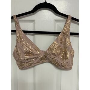 Lively bra size large really beautiful metallic leaf detail